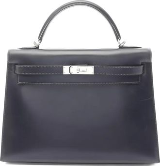 Herm&egrave;s Borsa tote Kelly 32 2000 - Blu