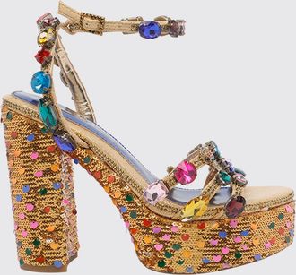 Kurt Geiger Sandalo con plateau Pom Pom Kurt Geiger London in tessuto con strass