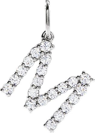 Diamond2Deal 14k Gold 1/3ct Lab-Grown Diamond Initial M Pendant