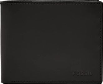 Fossil Men Derrick Bifold, Black, 11.43 cm L x 1.9 cm W x 9.4 cm H