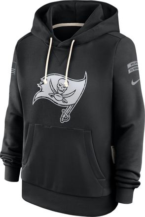 Nike Tampa Bay Buccaneers Salute to Service Sideline Nike Womens Dri-FIT NFL Pullover Hoodie in Black | 03C300AA2V-CYB