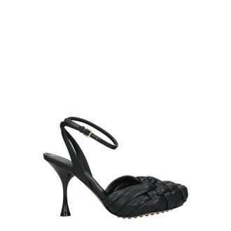 Bottega Veneta Sandalen Frauen Ledergrün/Calamaio