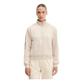 Guess Yarrow Zip-through Sweatshirt - Dames - Sweatshirts & Hoodies - Beige - Maat: XS Poliester