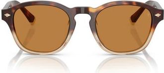 Brunello Cucinelli 50mm Square Sunglasses in Havana /Crystal /Pecan at Nordstrom