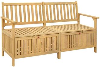 vidaXL Storage Bench with Storage with Door Solid-Acacia vidaXL
