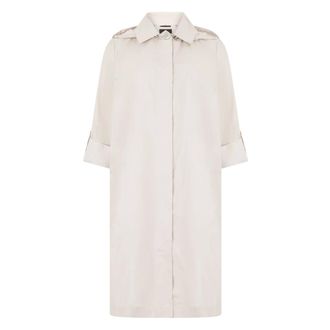 Moorer Isadora Long Trench - Dames - Mantels - Beige - Maat: XS Poliester