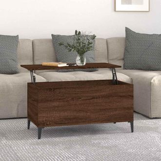 vidaXL Tavolino Salotto Rovere Marrone 90x44,5x45 Cm Legno Multistrato - Vidaxl