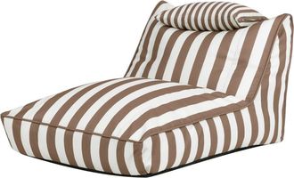 Icon Brand Puf sof&aacute; de exterior en tejido a rayas, marr&oacute;n chocolate