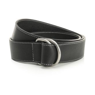 Ami Supple Leather Double Buckle 35mm Belt - unisex - Ami Paris - Belts - Black - M - Accessories
