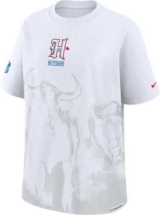Nike Houston Texans Rivalries Collection Essential Boyfriend Nike Womens NFL T-Shirt in White | 06EL10A9H-BP0