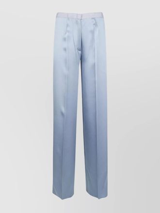 Forte_Forte satin high-rise wide-leg trousers