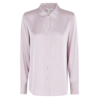 Vince Shirts, female, Pink, Size: M Classic slim fit shirt