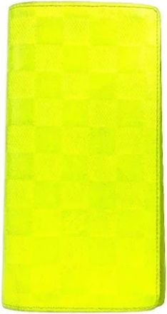 Louis Vuitton Vintage, unisex, Geel, ONE Size, Leer, Pre-owned Long wallet (bi-fold)