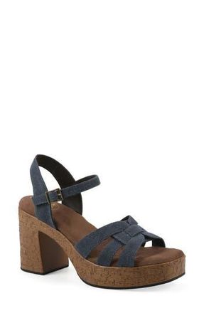 White Mountain Barista Platform Sandal in Denim Blue/Fab at Nordstrom Rack, Size 9.5