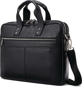Samsonite Classic Leather Softside Slim Brief - Bags