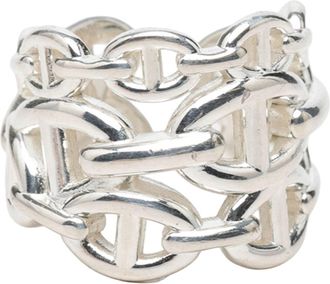 Herm&egrave;s Silver 925 Band Ring (Pre-Owned)