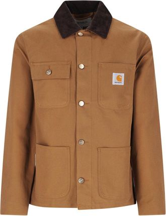 Carhartt Work in Progress Brown Michigan Cotton Shirt Jacket