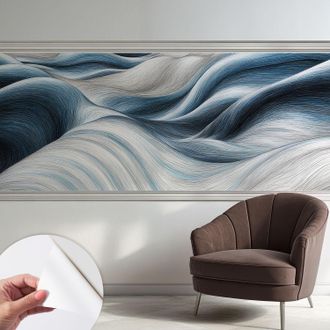 Tulup Fotomurale Adesivo Stickers - Murali Decorativo - Soggiorno Moderno - Effetto Realistico - Onde Morbide 250x104 Cm
