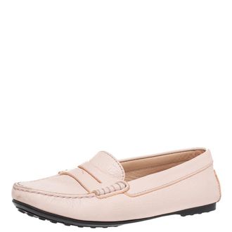 Tod's Tods Pink Leather Penny Loafers