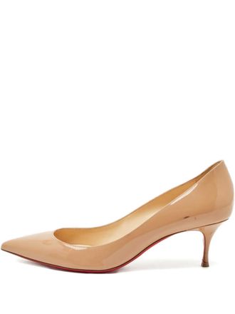 Christian Louboutin Miss Z lakleren pumps - Beige