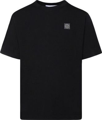 Stone Island Cotton Jersey T-Shirt With Compass Patch