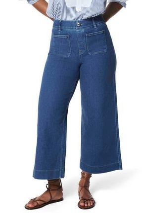 Spanx Patch Pocket Pull-On High Waist Ankle Wide Leg Jeans in Washed Blue at Nordstrom Rack, Size 3 X