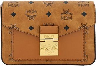 MCM Brown Calf Leather Bos Taurus Shoulder Womens Bag