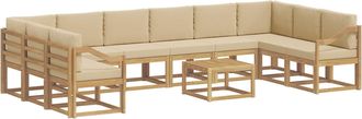 vidaXL Conjunto De Sof&aacute;s De Exterior 11 Uds. Y Beige Vidaxl