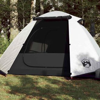 vidaXL Vidaxl - Tenda Campeggio a Cupola 2 Persone Bianca Tessuto Oscurante