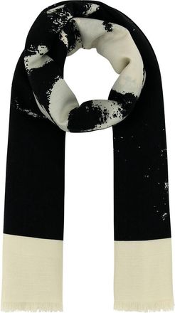 Alexander McQueen Foulard con stampa - Nero