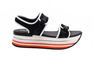Hogan Womens Maxi H222 Sandals In Black