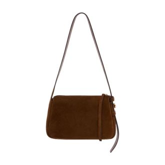 Tory Burch Small Romy Schoudertas - Dames - Tassen - Bruin - Maat: ONE Size Leer