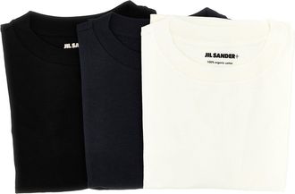Jil Sander 3 Pack Logo Patch T Shirt