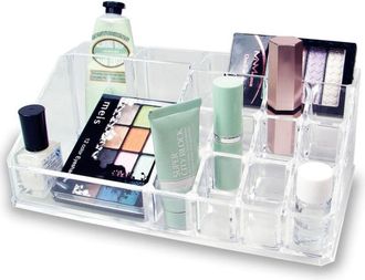 Trade Shop Trade Shop - Organizador Cosm&eacute;tico Maquillaje Accesorios Pantalla 16 Partes 17 X 9cm Acr&iacute;lico