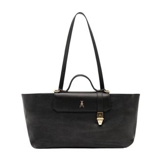 Patrizia Pepe Dames, Tassen, Zwart, Maat: ONE Size Leer
