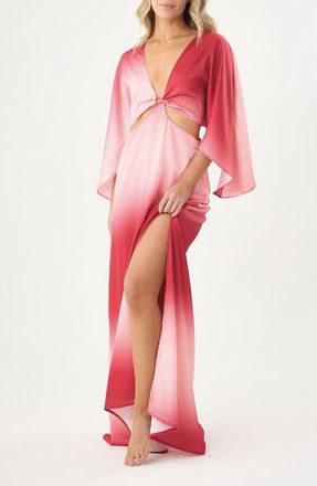 Boamar Avalon Cutout Cover-Up Maxi Dress in Pink at Nordstrom, Size Large