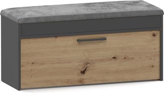 Hucoco Hucoco - parmi - Scarpiera da corridoio in stile scandinavo - 100x35x49 - Panca con vano portaoggetti