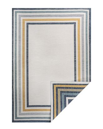 Jonathan Y Designs Pollux Classic Coastal Mitre Stripe Reversible Machine-Washable Indoor/Outdoor Area Rug