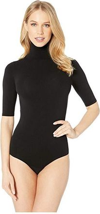 Commando Ballet Short Sleeve Turtleneck Thong Bodysuit KT036 Womens Jumpsuit & Rompers One Piece Black, Nylon