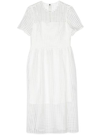 DKNY Abito svasato in rete - Bianco