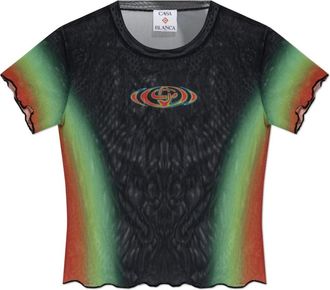 Casablanca Transparent Top - Dames - T-shirts - Groen - S - Tops