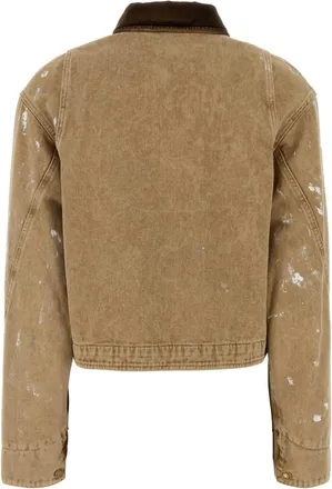 Moschino Paint-Splatter Cotton Jacket - Beige