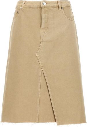 Tory Burch Dames, Rokken, Beige, Maat: 2XS Katoen