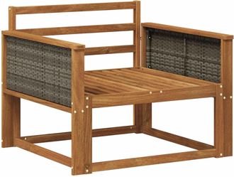vidaXL Sof&aacute; Intermedio De Exterior Madera De Acacia S&oacute;lida Natural Vidaxl