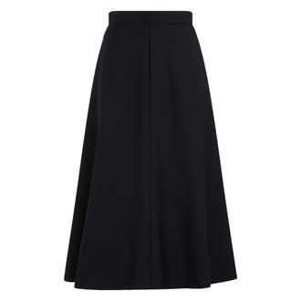 Moncler Midi Skirts, female, Black, Size: XS Moulin&eacute; Wool Midi Skirt