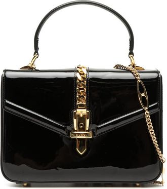 Gucci Pre-owned Gucci Mini Patent Sylvie 1969 Top Handle Bag Ladies INWIWFJ07O7AJM7W