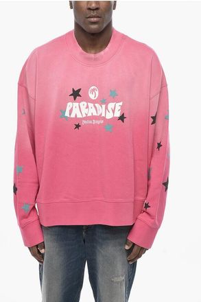 Palm Angels Cotton Degrad&eacute; Crewneck Sweatshirt PARADISE size 3xl