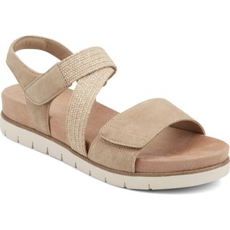 Easy Spirit Hillary Ankle Strap Sandal in Light Natural at Nordstrom, Size 7.5