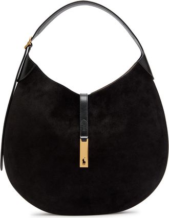 Polo Ralph Lauren Leather-trim Suede Shoulder bag - Black - One Size