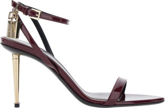 Tom Ford Schoenen, Dames, Rood, 38 EU, Leer, Padlock Stiletto Sandaal